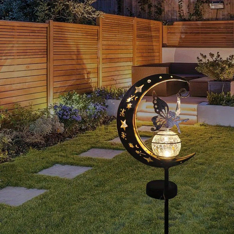 Outdoor Solar Lights Fairy Decoration Garden Patio Moon Solar Lights Grave Garden Patio Decoration (Fairies)